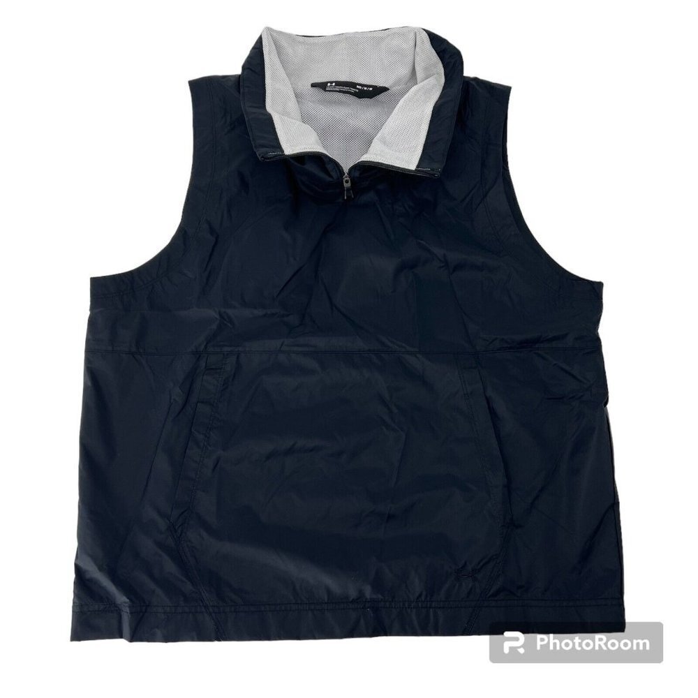 Under Armour Windbreaker Vest 1/4 Zip Black 1324679-001 Women’s Sz M MSRP $49.99